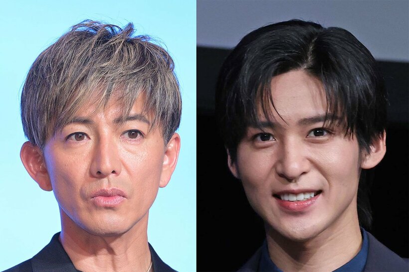 木村拓哉（左）と目黒蓮