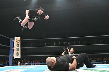 ドン・ファレ(下)にハイフライフロ―を放つウルフアロン