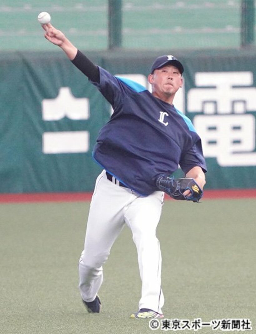  オープン戦２度目の登板に向けて調整する松坂