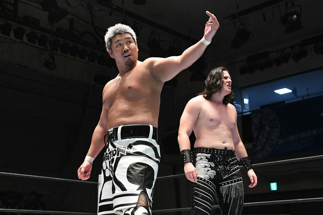 永田が地元・東金の6人タッグで顔を合わせるYuto-Ice(左)とOSKARのK.O.B