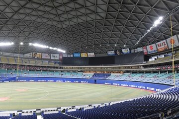 ホームランウイングが新設されるバンテリンドームの外野