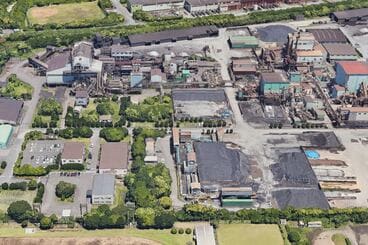 焼却灰資源化事業を行う新日本電工の鹿島工場（GoogleEarthから）