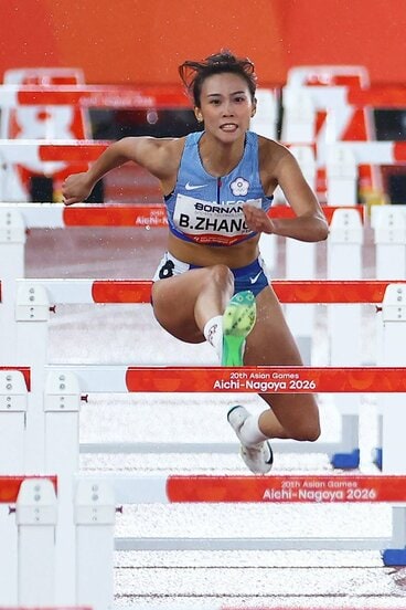 女子100mハードルで、全体3位で決勝進出を決めた台湾の張博雅