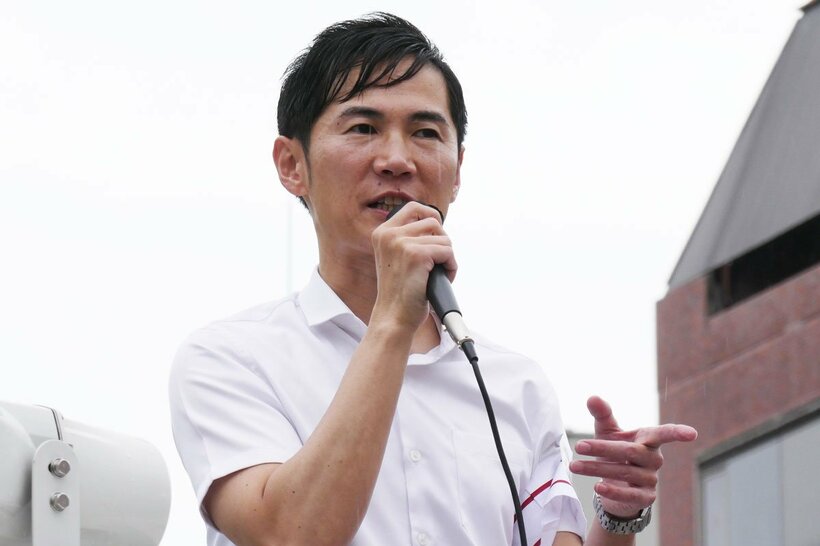 選挙戦では街頭演説も数こなした「再生の道」石丸伸二代表