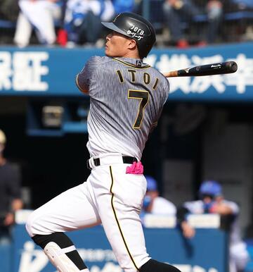  勝ち越し２ランを放った糸井