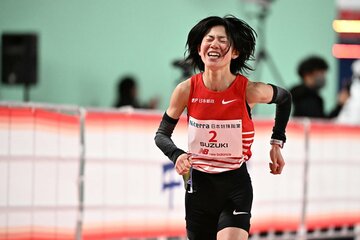 名古屋ウィメンズマラソンでは自己ベストながら、３位に終わった鈴木亜由子