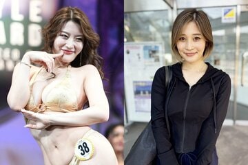風吹ケイ(左)のサポートで会場に訪れた高橋凛
