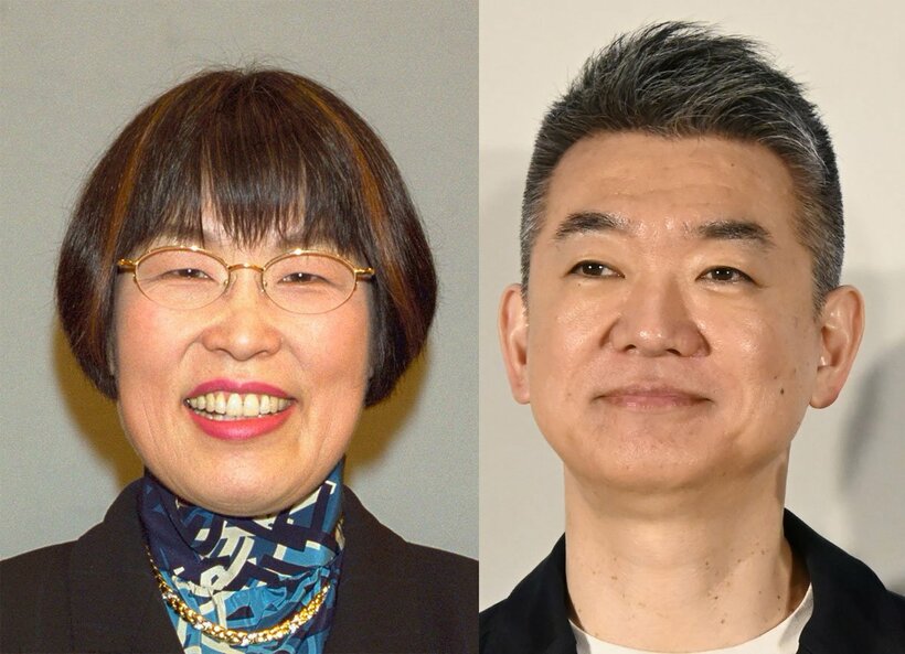 田嶋陽子氏（左）と橋下徹氏