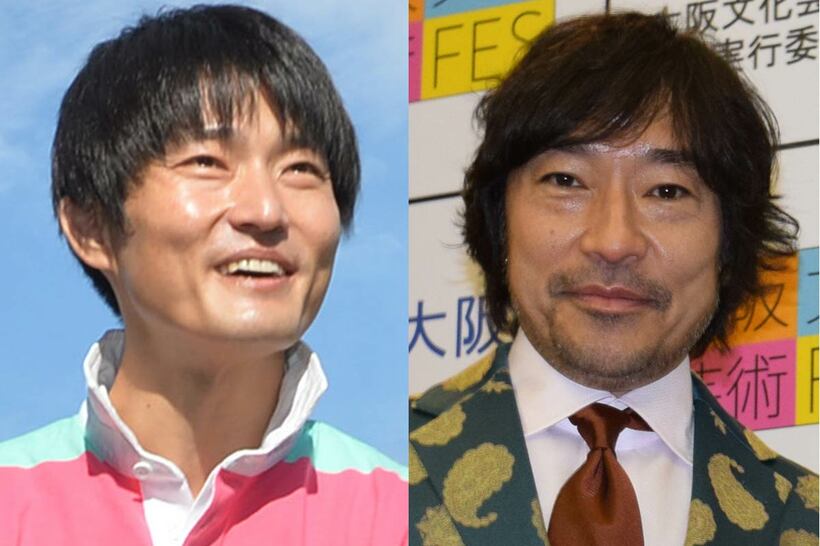 トースター松林ことジャルジャル福徳（左）とトータス松本
