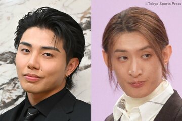 THE RAMPAGE・武知海青(左)とSnow Man・向井康二