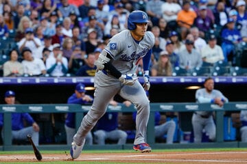 初回にエラーで出塁した大谷翔平（ロイター）