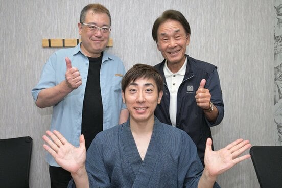 左から「醸―KAMOSHI―」の三塚知貴、桂三四郎、おぼん