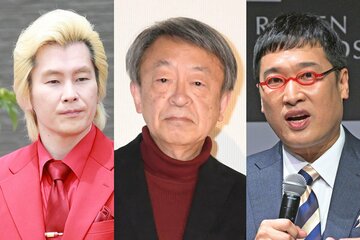 （左から）カズレーザー、池上彰氏、山里亮太