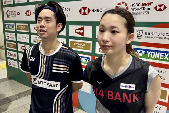 緑川大輝(左)と松友美佐紀