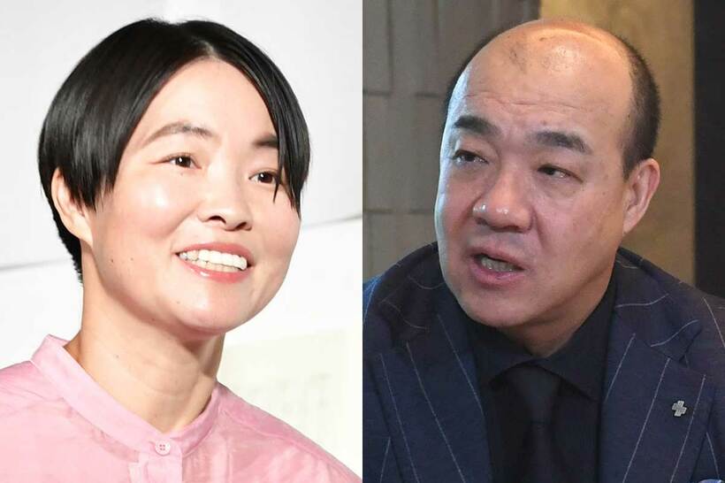 イモトアヤコ（左）と西村誠司社長