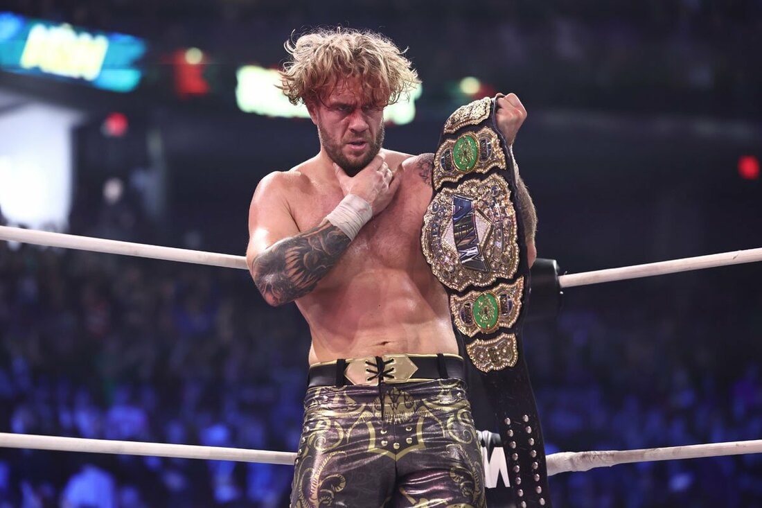 AEWの世界ヘビー級王者ウィル・オスプレイ（©All Elite Wrestling）