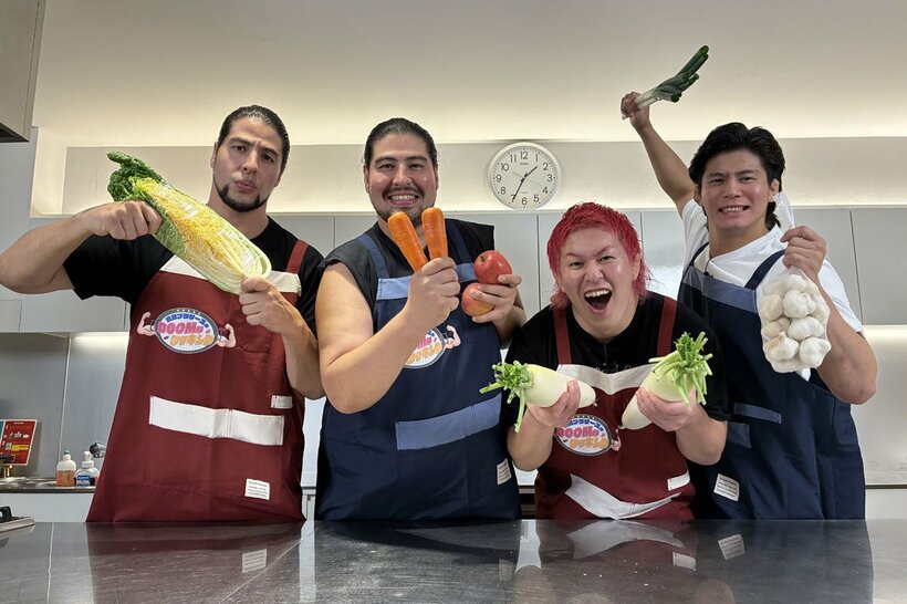 左から斉藤ジュン、斉藤レイ、本田竜輝、安齊勇馬