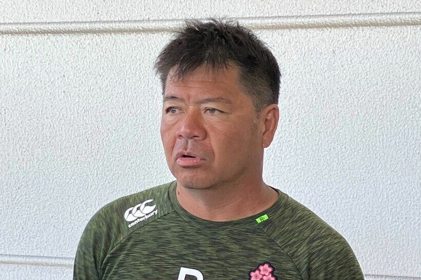 取材に対応した藤井ナショナルチームディレクター