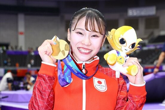 金メダルを獲得した杉原愛子