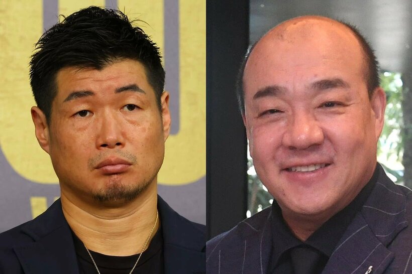 長谷川穂積氏（左）と西村誠司氏