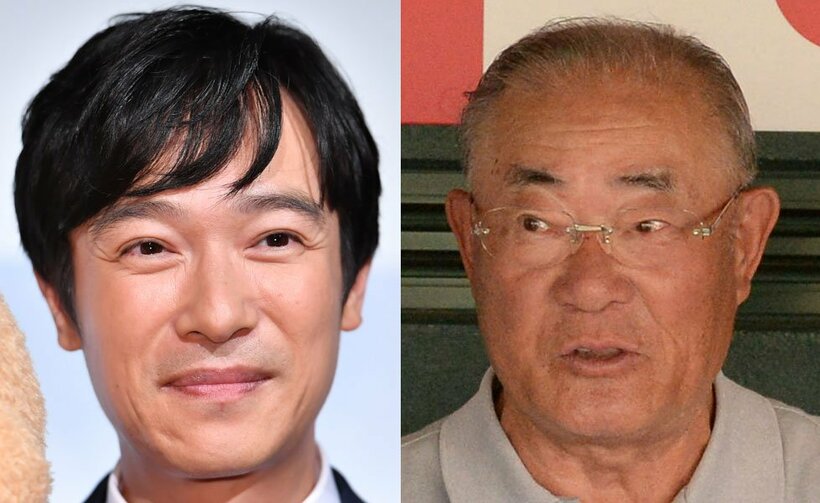  「半沢直樹」主演の堺雅人（左）と張本勲氏