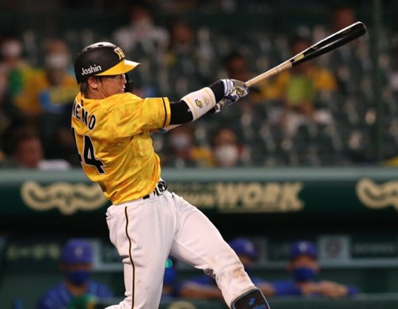  ４回、先制３ランを放った梅野