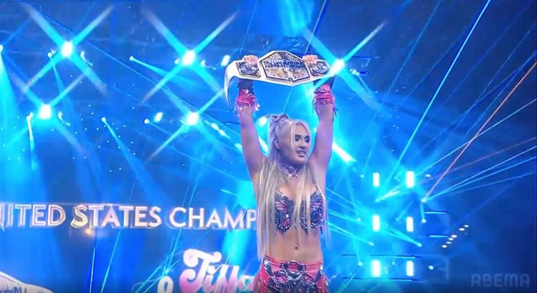 ジュリアを破り、新US王者となったティファニー・ストラットン（©AbemaTV, Inc.）