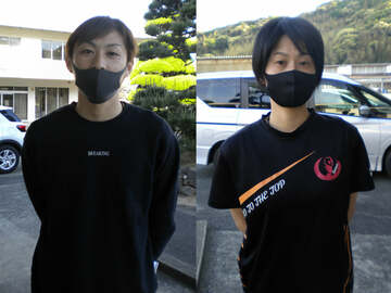  山本翔(左)と松尾彩