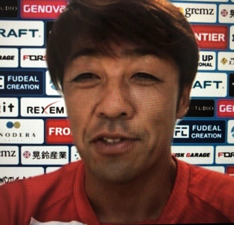 オンライン取材に応じた横浜ＦＣ・下平監督