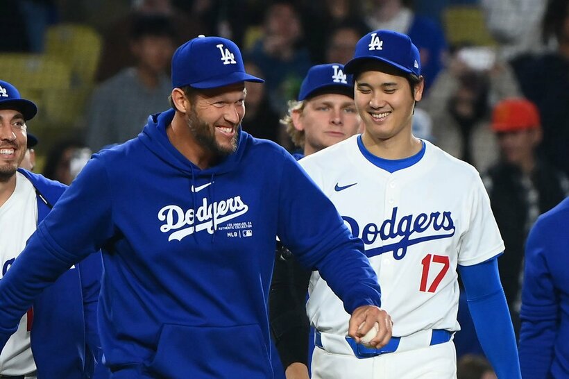 楽しそうな大谷とカーショー