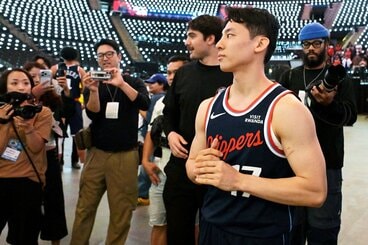 NBAクリッパーズから離れることになった河村勇輝（ロイター）