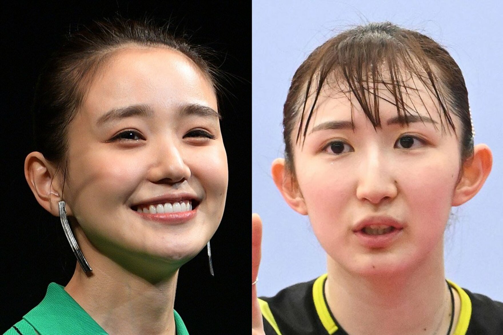 奈緒(左)と早田ひな
