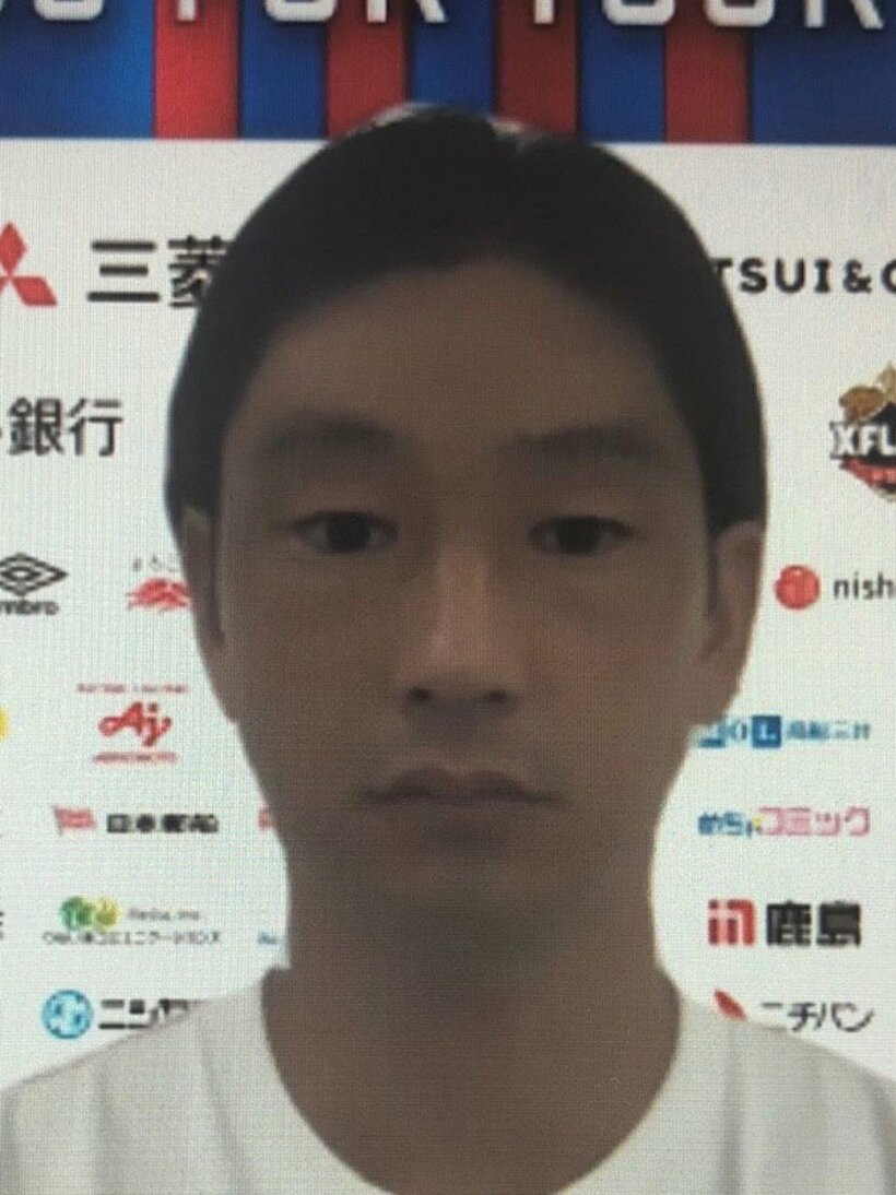  オンライン取材に応じたＦＣ東京の高萩