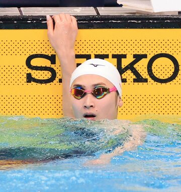  ５０メートルバタフライで２位になった池江璃花子（代表撮影）