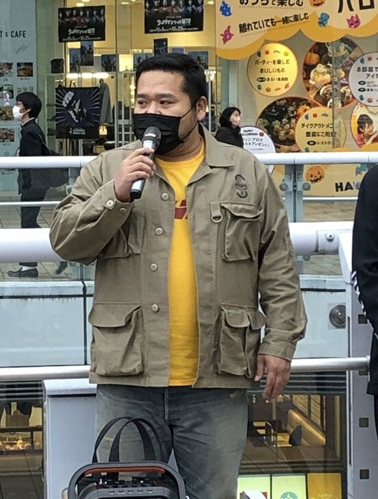 応援演説に駆け付けたMC漢