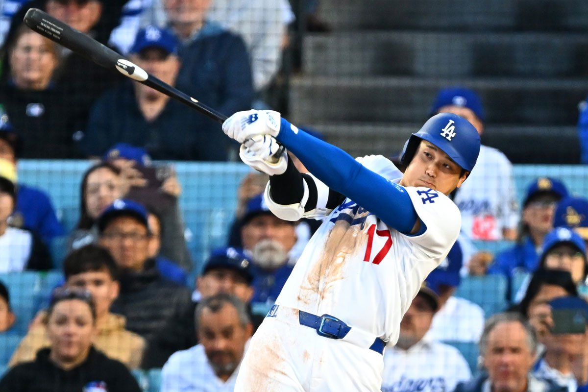 大谷翔平が4打席目に遊撃内野安打 53試合連続出塁でアジア選手単独