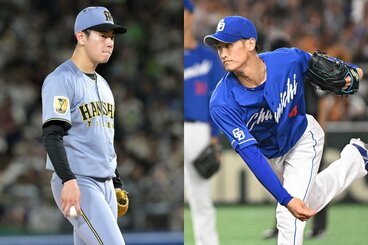ともに即戦力として期待されていた阪神・下村海翔(左)と中日・草加勝