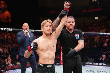 UFC初勝利を挙げた朝倉海 (c)Zuffa LLC／UFC