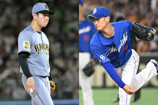 ともに即戦力として期待されていた阪神・下村海翔(左)と中日・草加勝