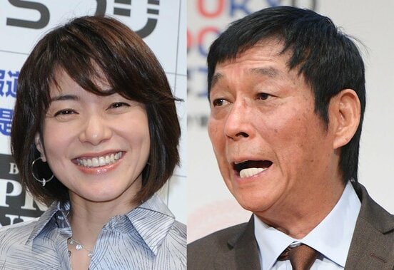 八木亜希子アナ（左）と明石家さんま