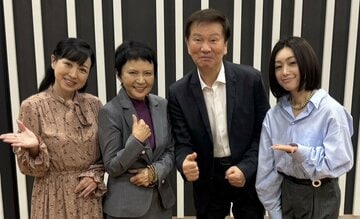 （左から）西村知美、家田氏、森田、酒井法子