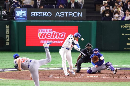 ５回の第３打席で今季１号を放った大谷翔平