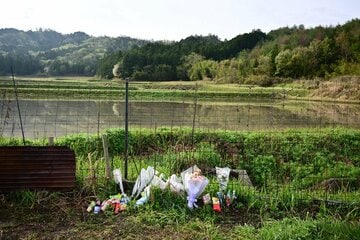 安達結希さんの遺体が発見された現場付近