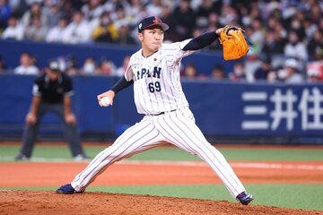 今年３月のオランダ戦に、侍ジャパンのメンバーとして登板した阪神・石井大智
