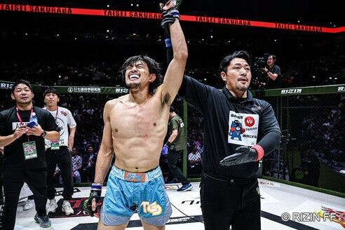 RIZIN】桜庭大世がヒザ十字で一本勝ち「今日はもうたくさん遊んで