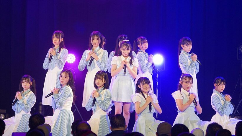 「ＳＴＵ４８ ２.５×３ 特別ＬＩＶＥ」を開催したＳＴＵ４８の２.５期生、３期生、３期研究生（Ｃ）ＳＴＵ