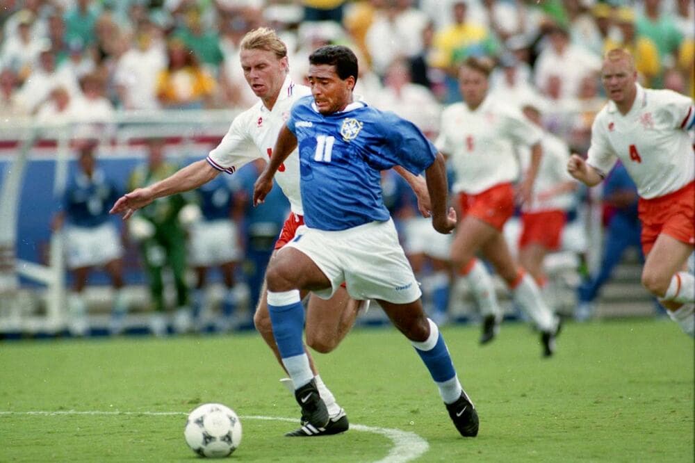 ブラジル代表を引っ張ったロマーリオ（1994年7月9日、米テキサス州ダラス）