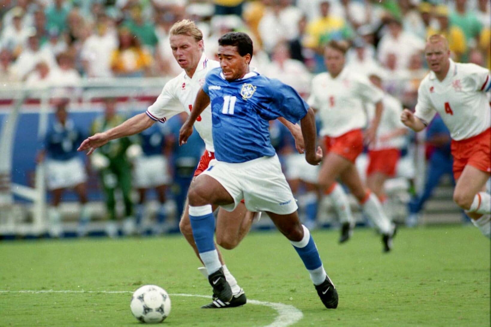 ブラジル代表を引っ張ったロマーリオ（1994年7月9日、米テキサス州ダラス）
