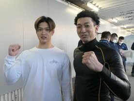  嘉永泰斗(左)と山崎賢人が熱い連係を誓った（東スポWeb）