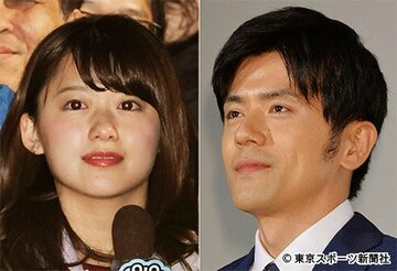  尾崎里紗（左）と青木源太アナ